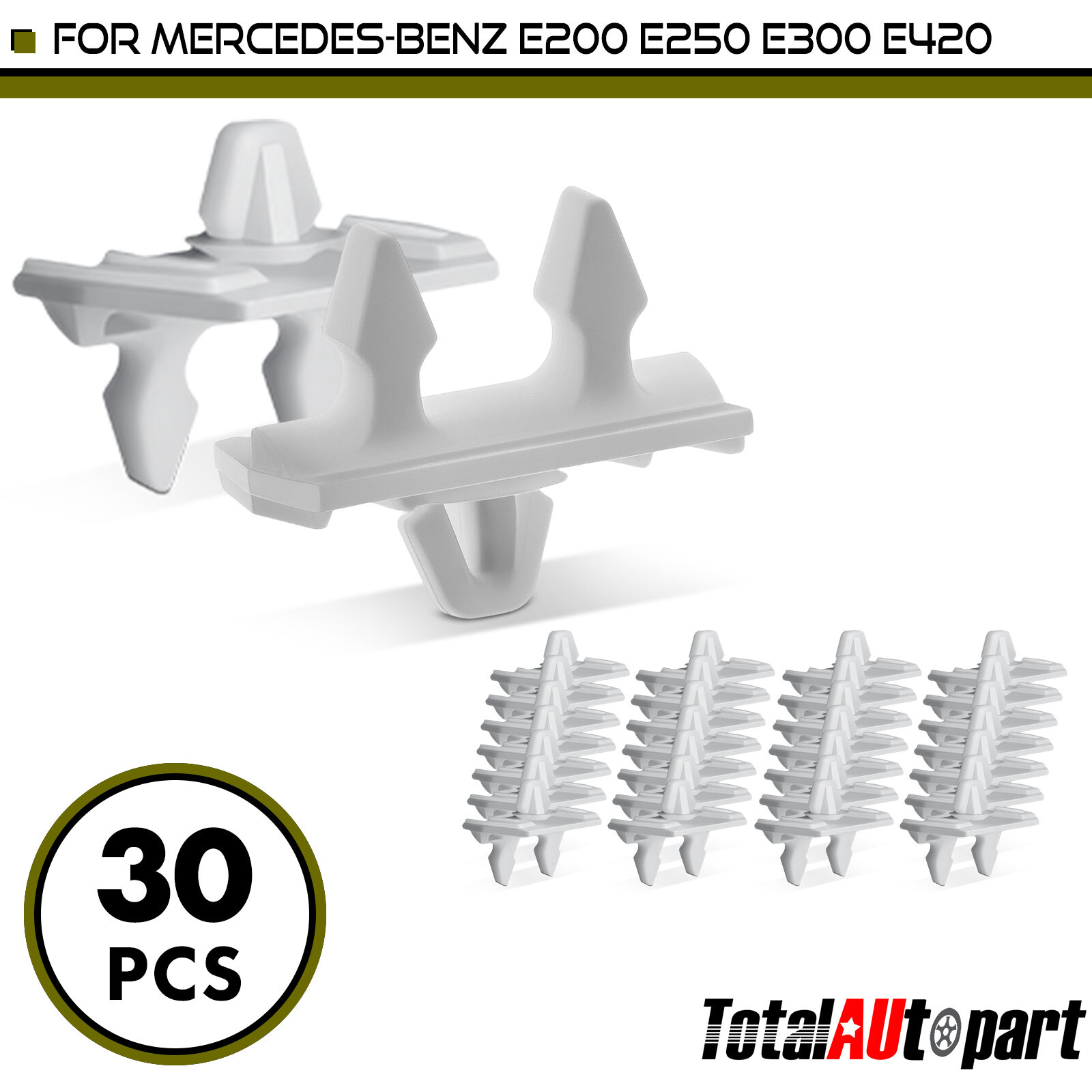 30x Door Moulding Retainer Clip for Mercedes-Benz E200 E250 E300 E420 25mm Nylon