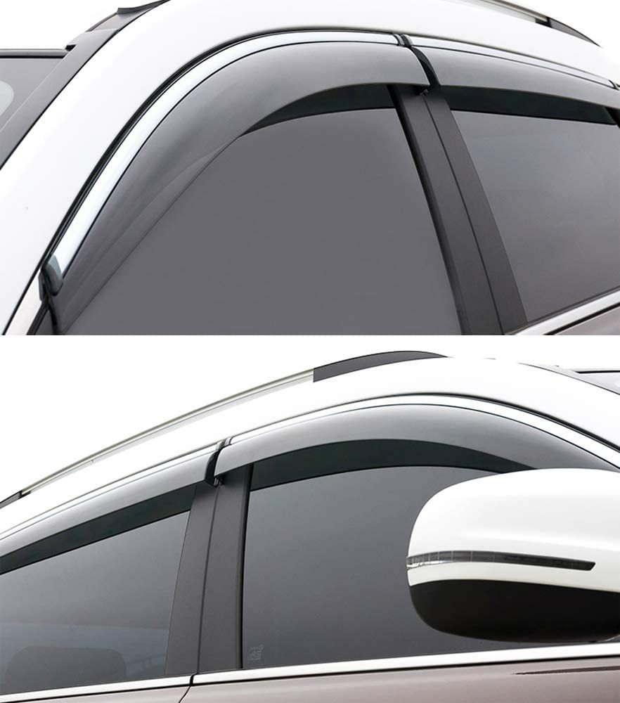 2012-2016 Honda CRV Window Visor Vent Rain Deflector Chrome 5yr WTY US SELLER!!!