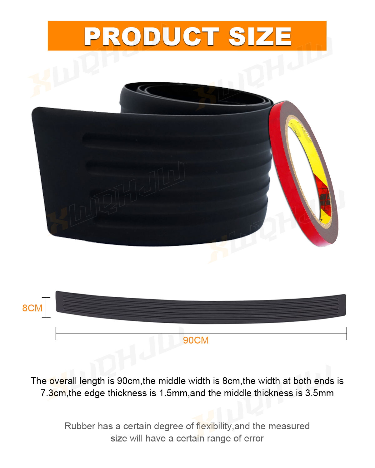 For Jeep Grand Cherokee 1999-2010 Rubber Rear Bumper Protector Scratch Guard