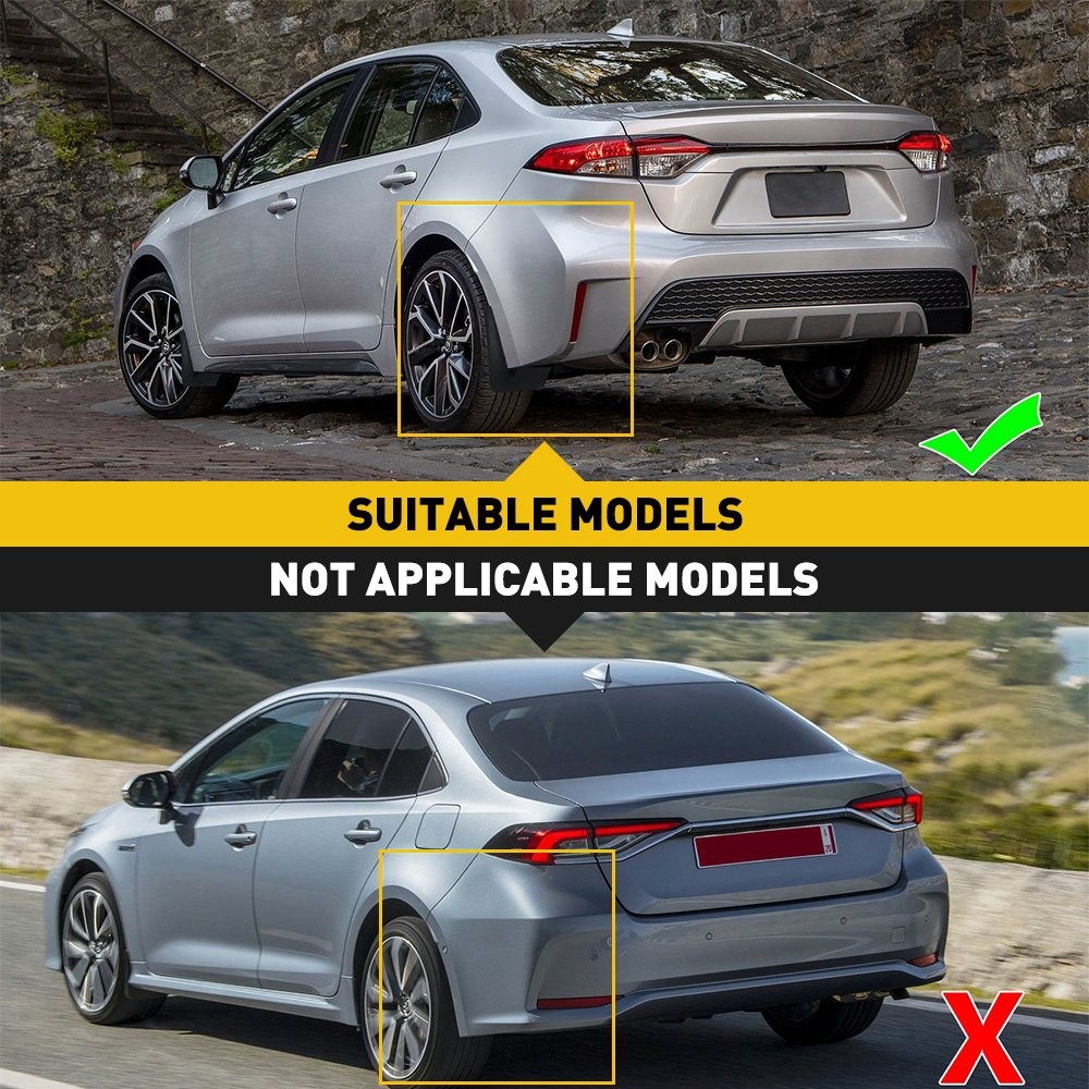 For Corolla Toyota 2020-2011 Protective Guards Splash Flaps Mud Mudguards 4Pcs V