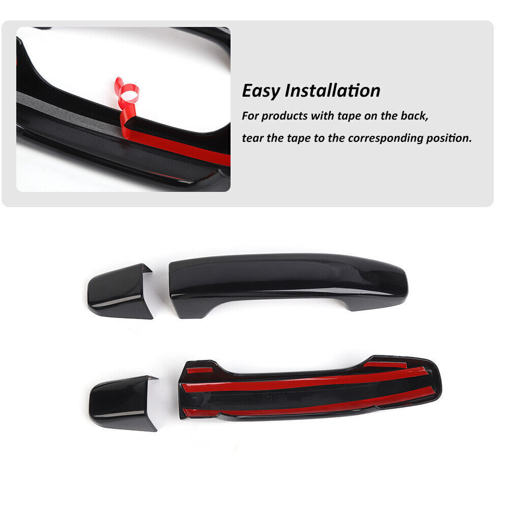 For 2015+ Chevy Colorado/CANYON Top Mirror + Door Handle + Tailgate Covers Black