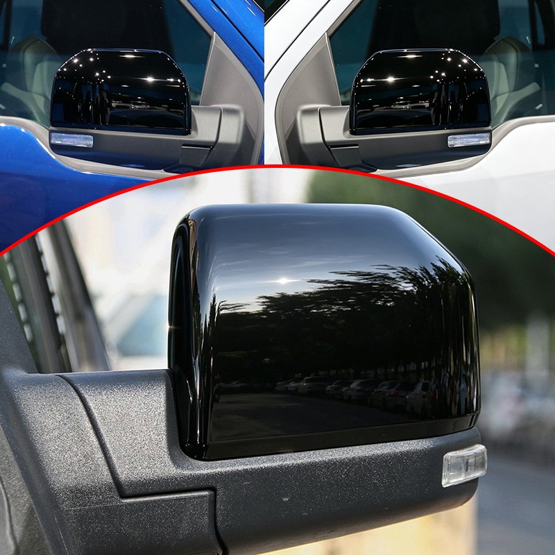 For 2015-2020 Ford F150 F-150 Top Gloss Black Side Mirror Cover Cap Replacement