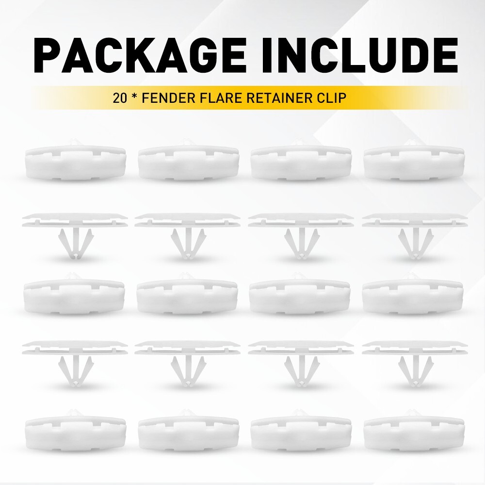 20PCS Fender Hardware Flare Clips Mounting For 18-20 Jeep Wrangler JL Gladiator