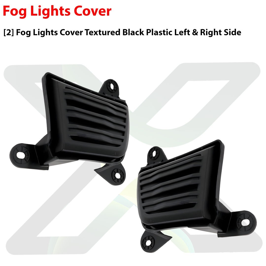 Front Fog Lights Cover Textured Left & Right Side For 20-24 Chevy Silverado 2500