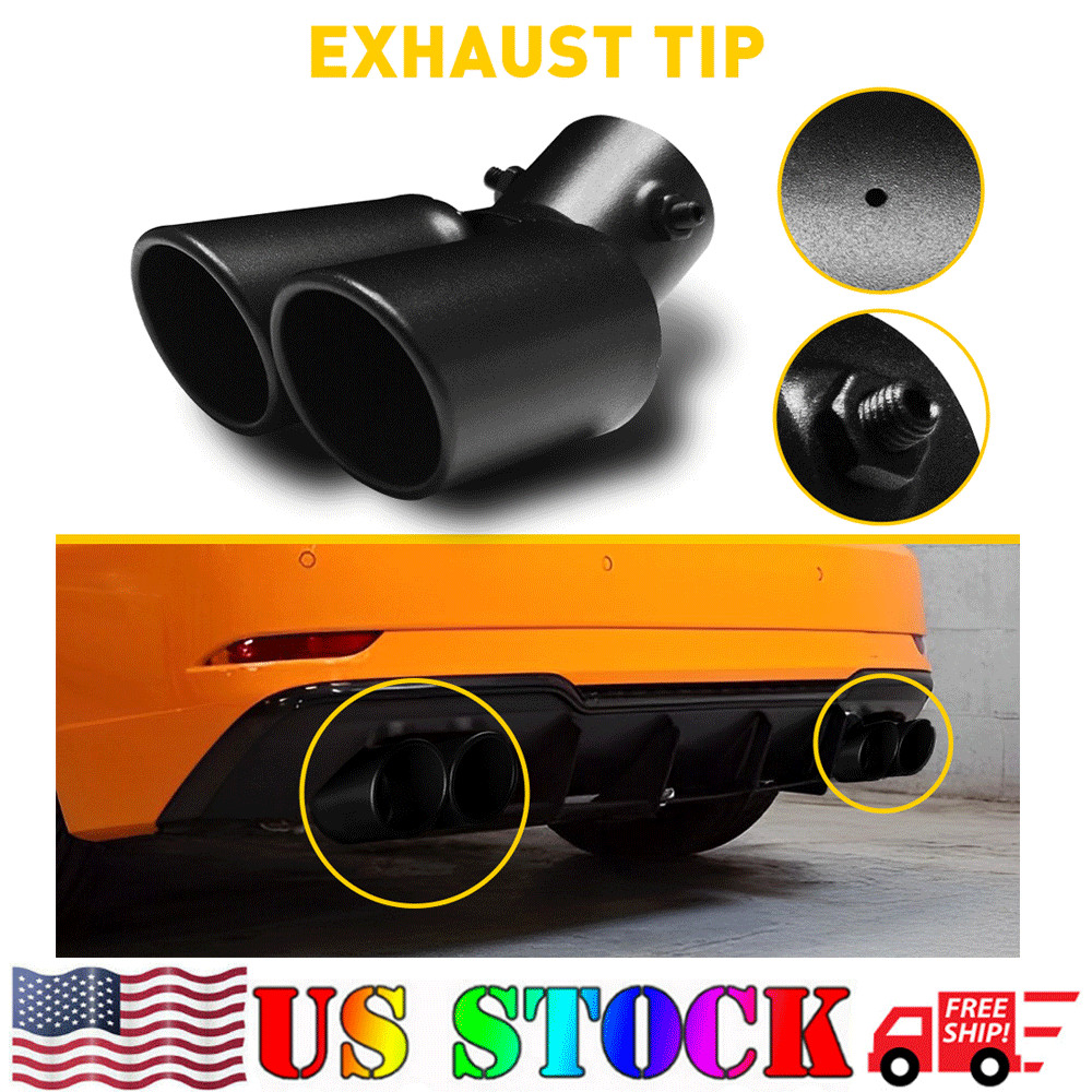 Car Rear Exhaust Pipe Tail Muffler Tip Auto Accessories Replace Kit Black