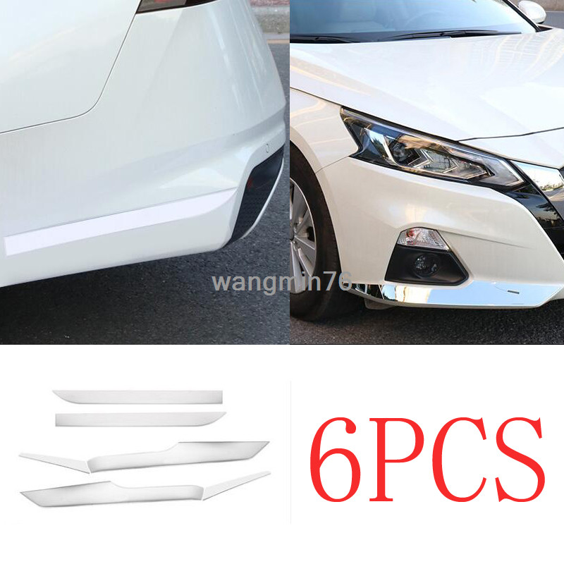 Steel Front&Rear Bumper Front Corner Cover Trim 6PCS For Nissan Altima 2019-2021