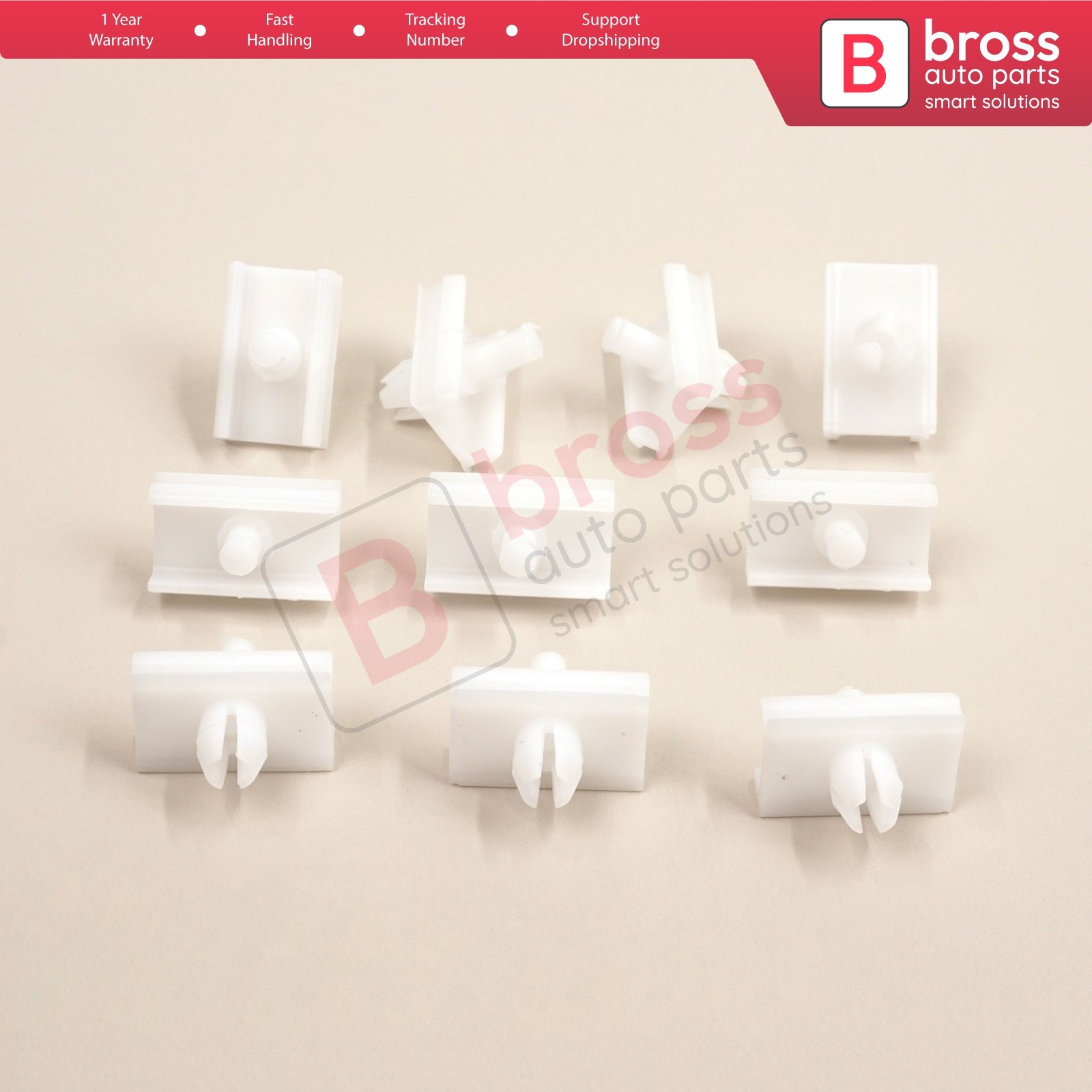 10 Pcs Door Body Trim Moulding Clips for BMW 5 E34 Alpina B10 1987-1995 4/5 Door