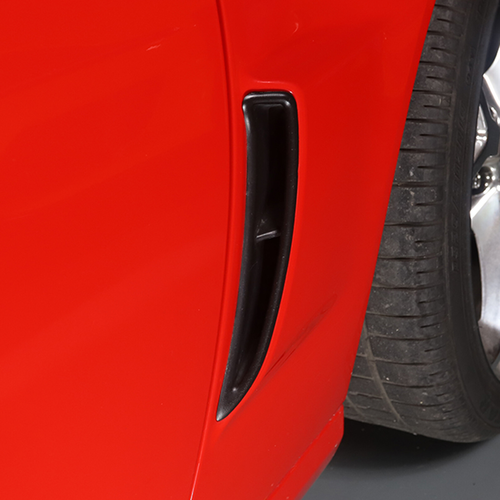 Black Rear Side Fender Vents Air Duct Spoiler Trim For Corvette C6 2005-2013 2PC
