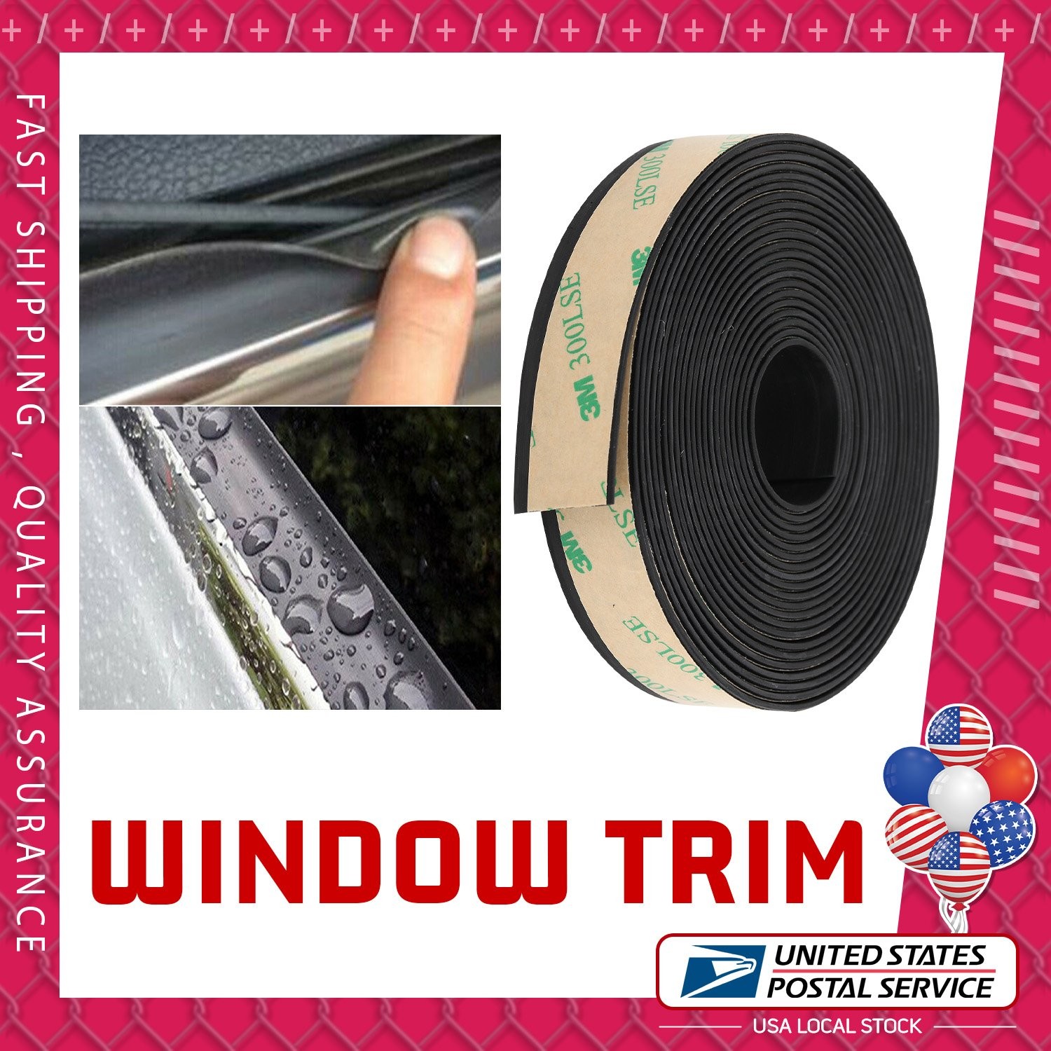 8M Rubber Seal Strip Car Door Window Trim Edge Moulding Weatherstrip Accessories