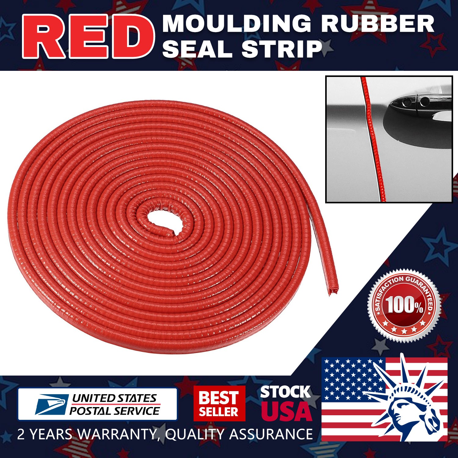 6m/20ft Auto Door Trim Edge Lock Guard Moulding Rubber Seal Strip Protector Blue