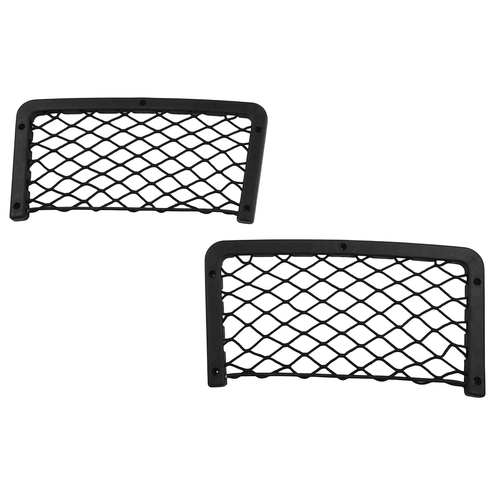 Plastic Car Seat Organizer Mesh Storage Bags 2Pcs 36*18CM Black High Quality