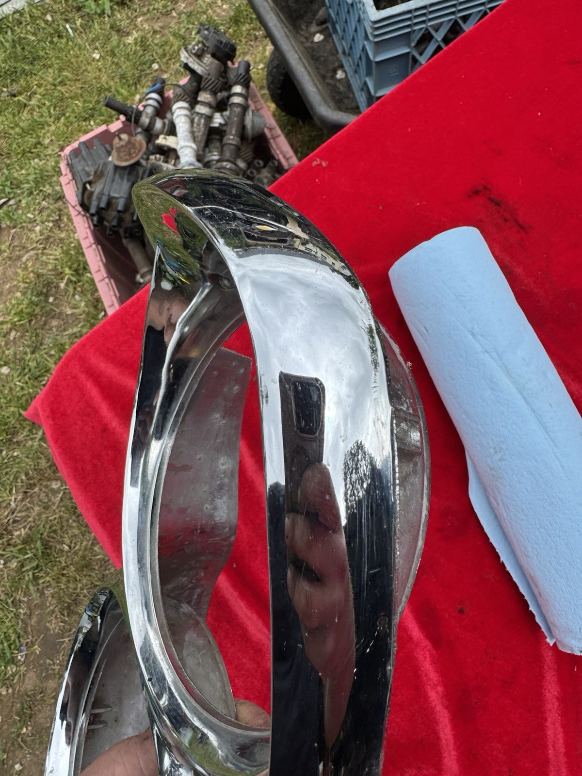 1967 FORD GALAXY 500 ORIGINAL LEFT HEADLIGHT BEZEL FoMoCo C7AB-13064 67 Vintage