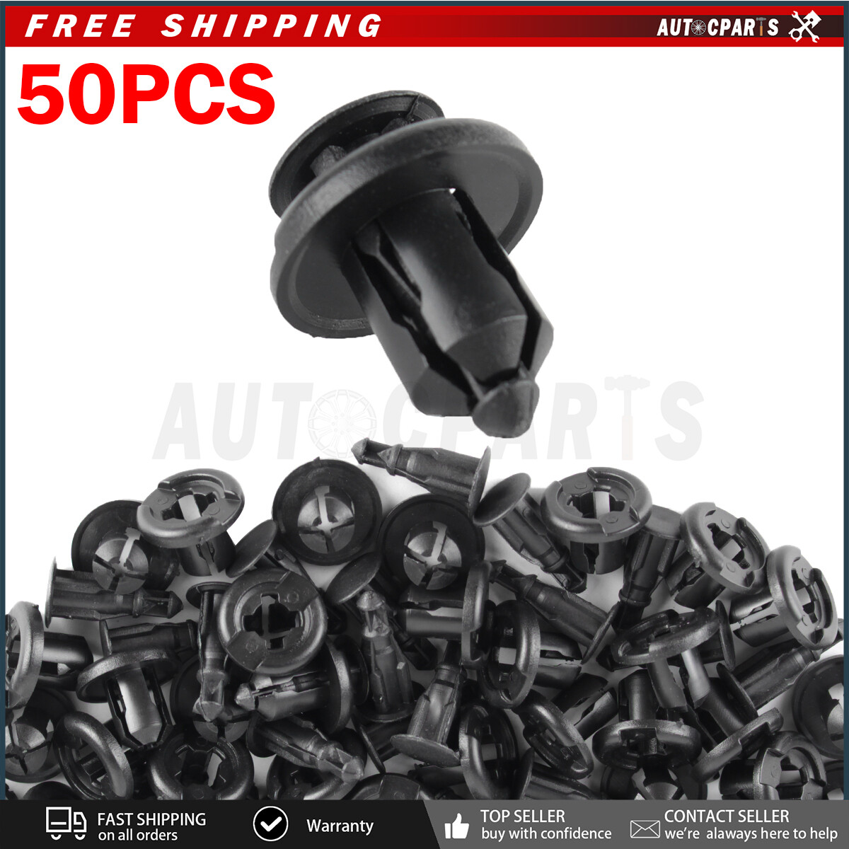 For 1997-2010 Honda Civic Screw Fender Rivet Fastener Bumper Clip Retainer 50Pcs