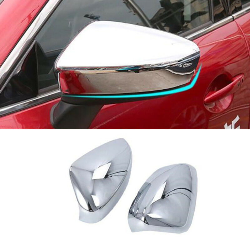 Chrome ABS Side Rearview Mirror Cover Trim 2PCS For Mazda 6 Atenza 2018~2021
