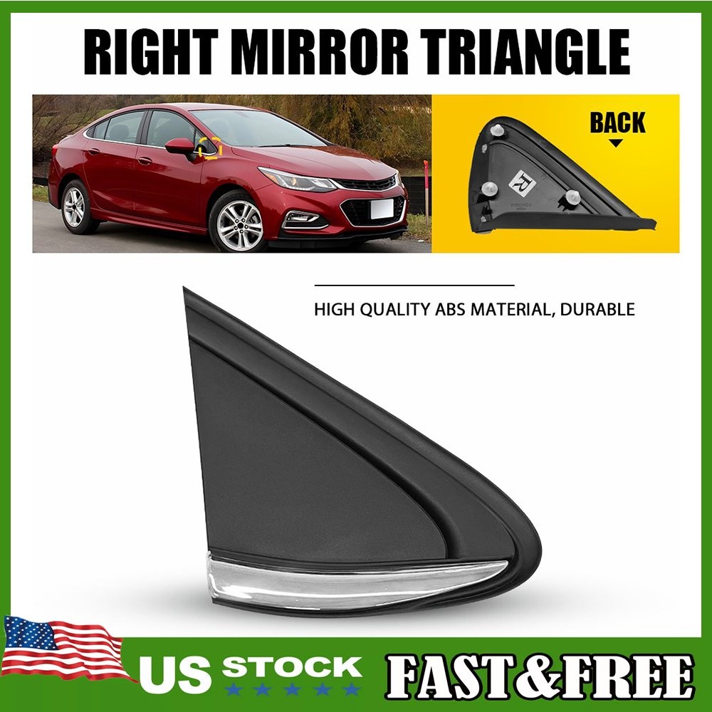 For 16-19 Chevrolet Cruze Mirror Corner Triangle Molding Fender Trim Right 1~10X
