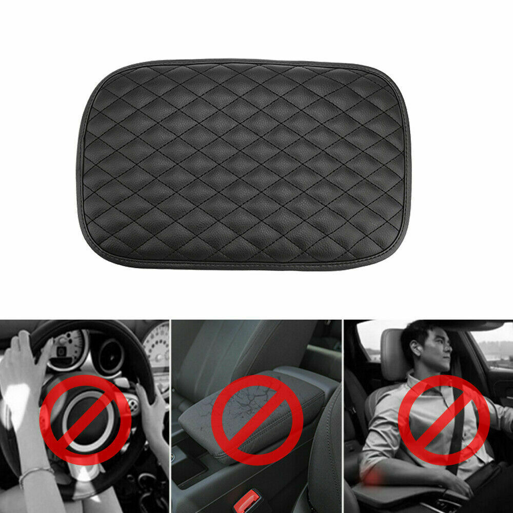Armrest Pad Cover Center Console Box Cushion Protector Accessories For Car Black