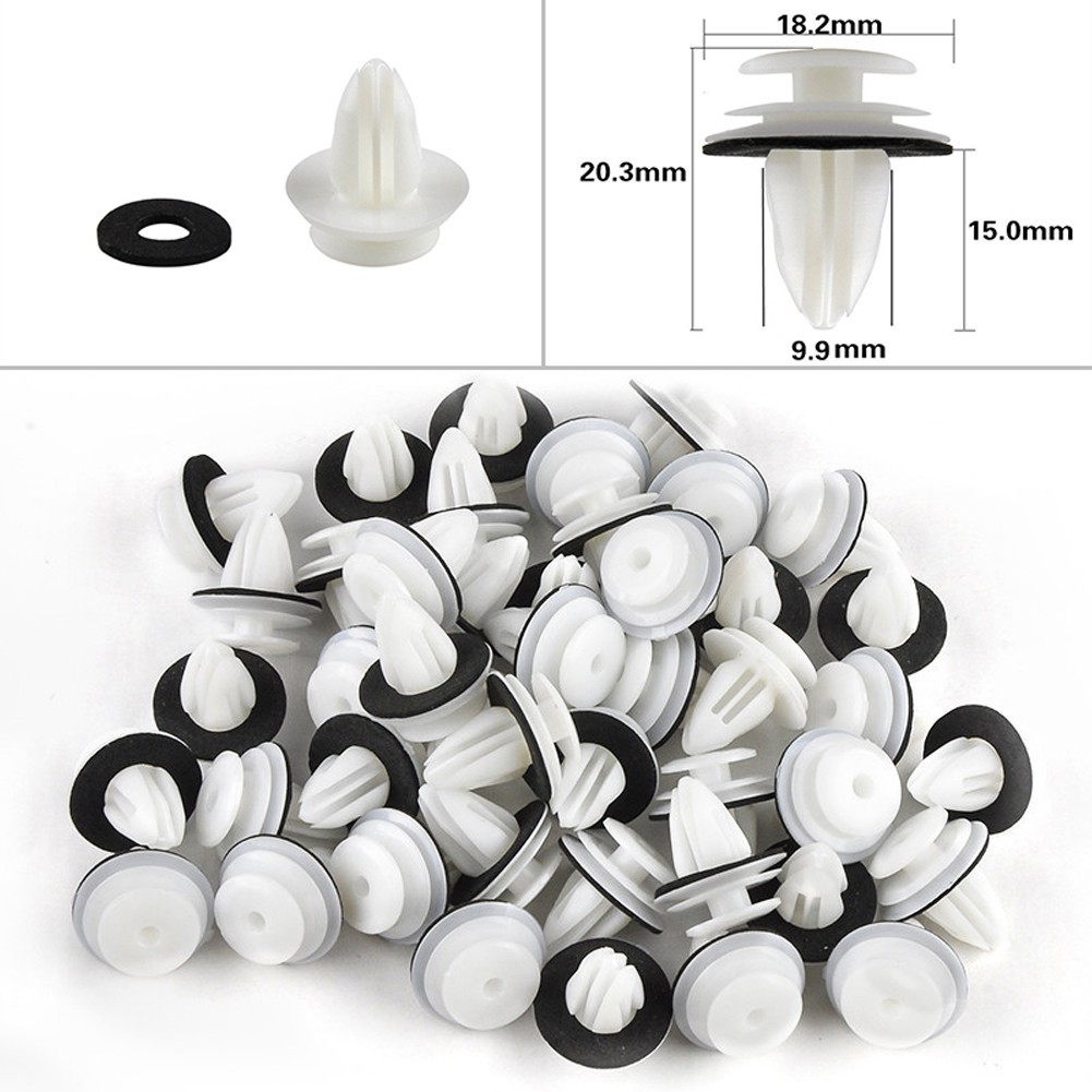 100x~Trunk Screw Rivets Set Car Bumper Fender For Auto Plastic Fastener Clips US