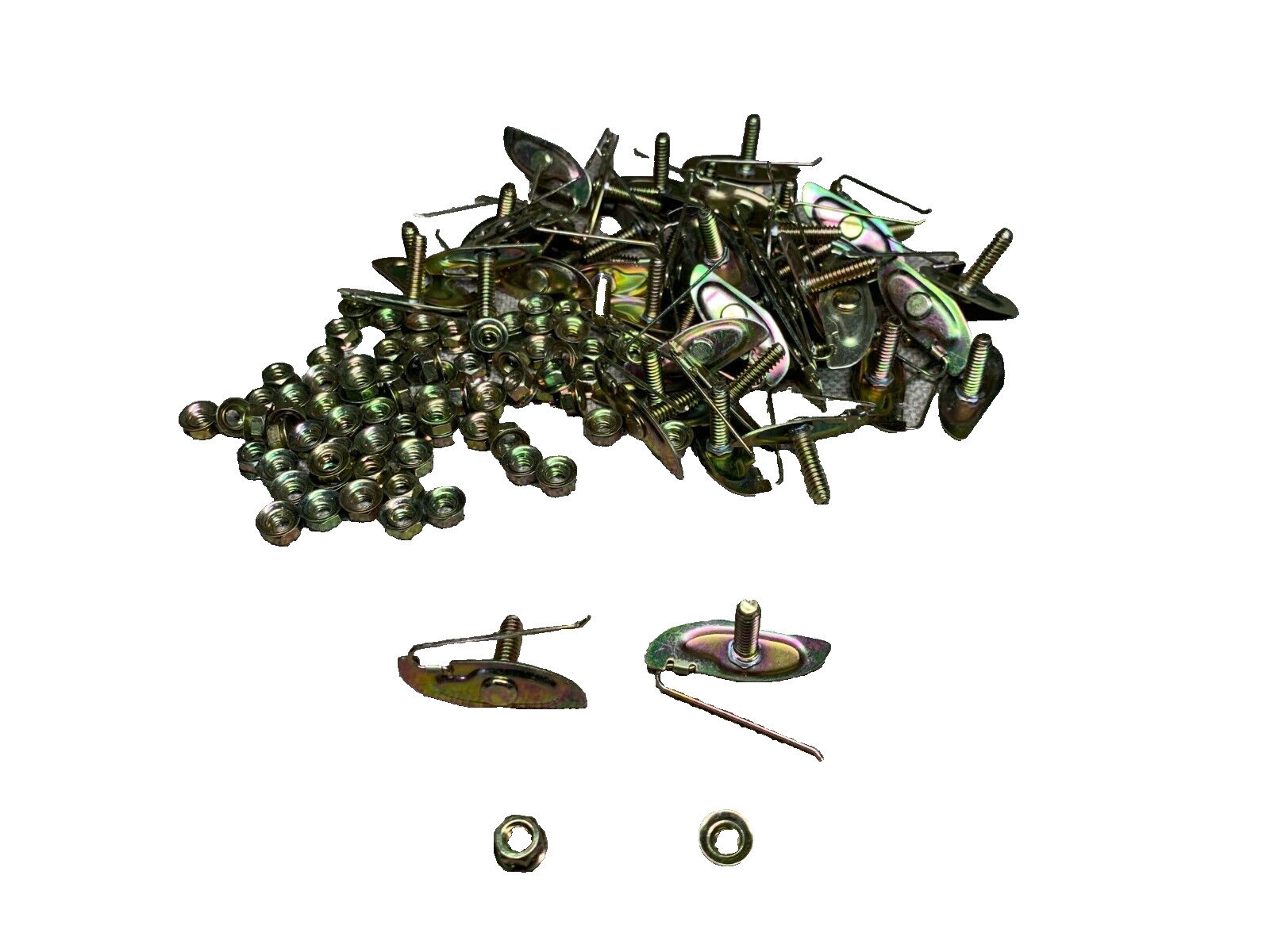 50 Moulding Fasteners 50 Free Spinning Washer Nut Set Auveco 2619 & 16770
