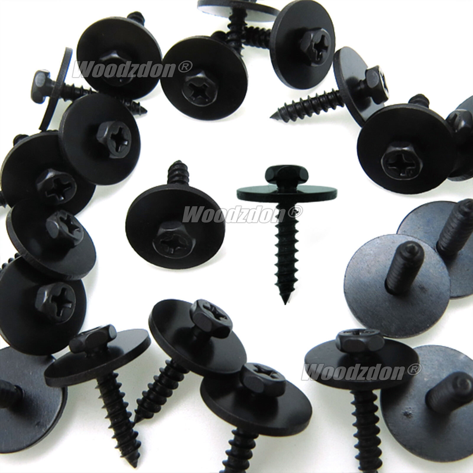 100Pcs Metal Car Screw Body Fender Bumper Retainer Clips 7mm Hex (4.2-1.41x22mm)