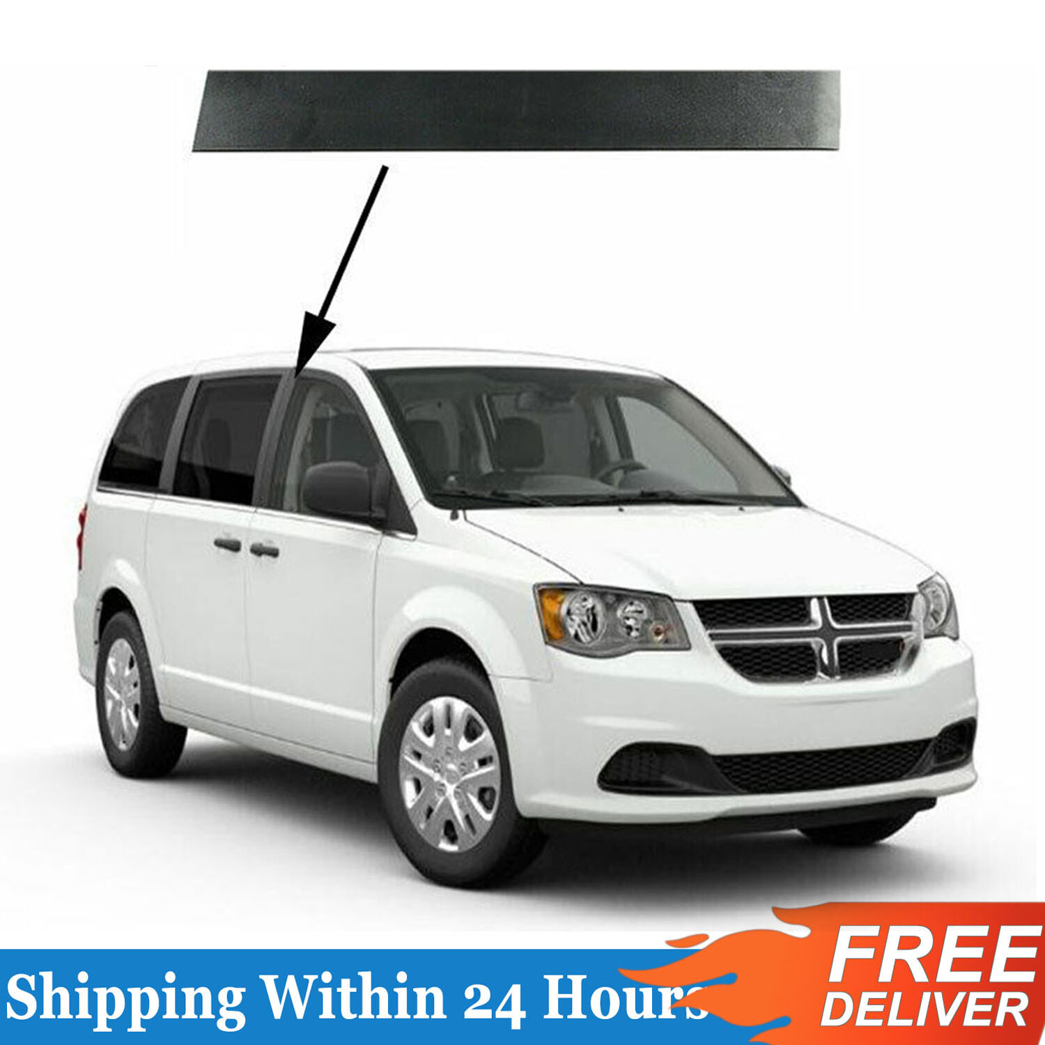 Front Right Door B Pillar Applique Molding Trim For Town & Country Grand Caravan