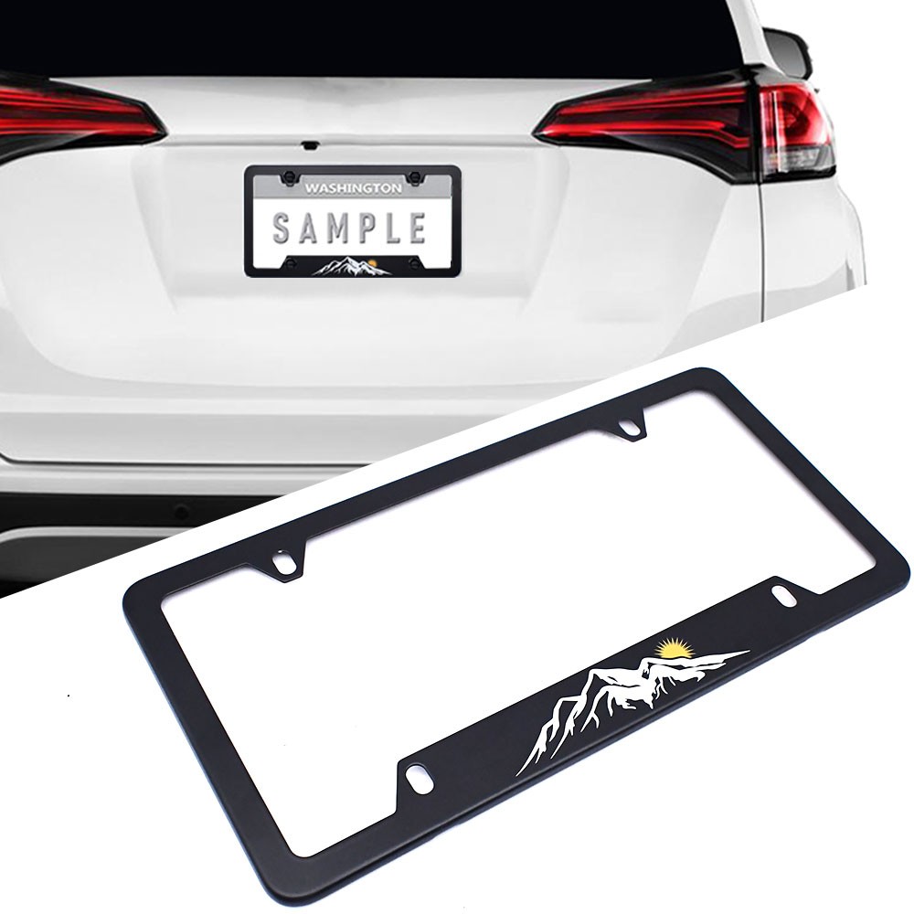 2PCS For Chevrolet Mountains & Sun Raised License Plate Frames Cover Accessories