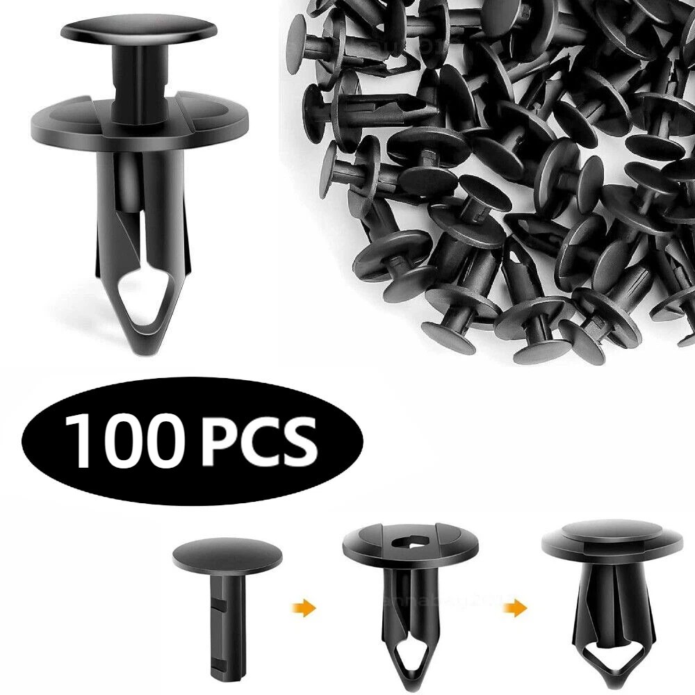 100PCS Clips Fender Bumper Rivets For Ford 11561878 N807389S 2006-2016 Fusion