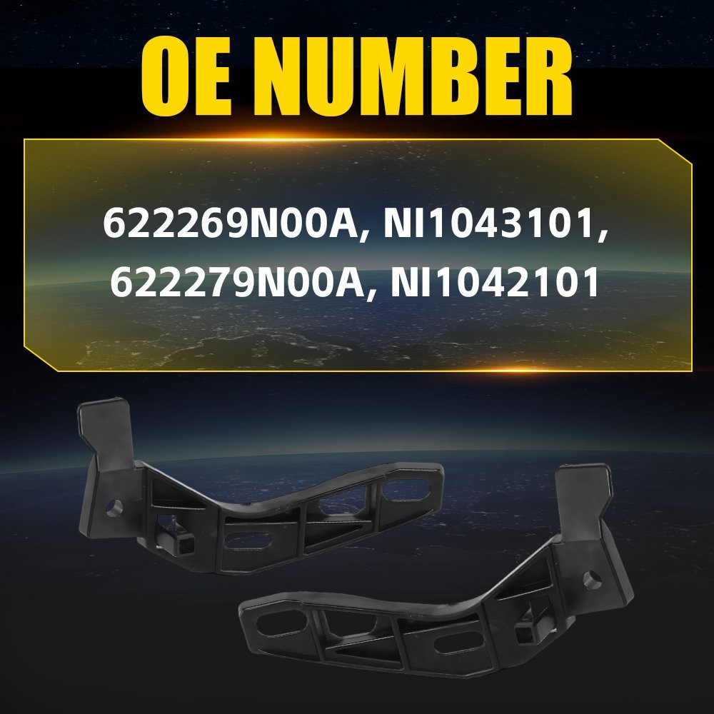 Front Bumper Support Brackets For 2009-2014 Nissan Maxima Left & Right Set of 2