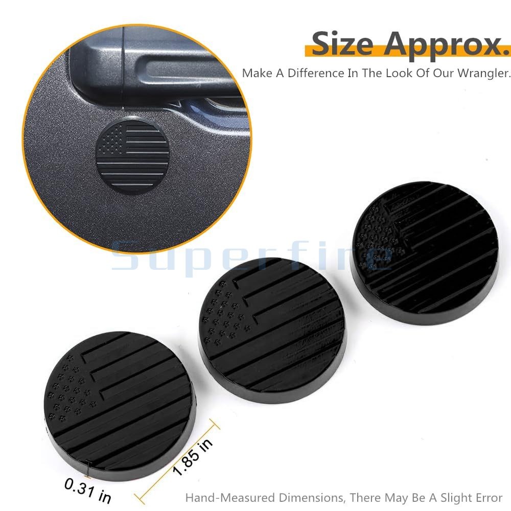 Flag Door Key Hole Keyhole Cover Cap Trim fit for Jeep Wrangler TJ JK JL JT 97+