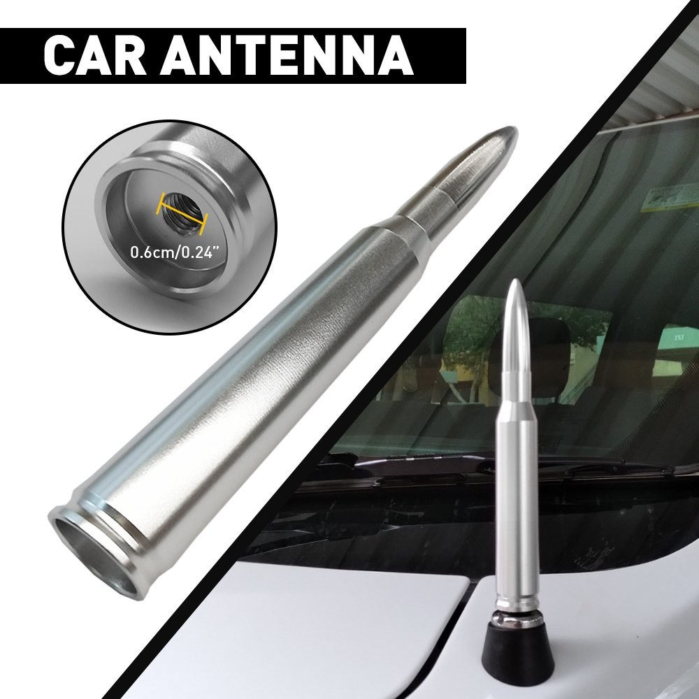 BULLET ANTENNA 50 CAL CALIBER For DODGE RAM 1500 Ford F150 RAPTOR BRONCO 1-10PCS