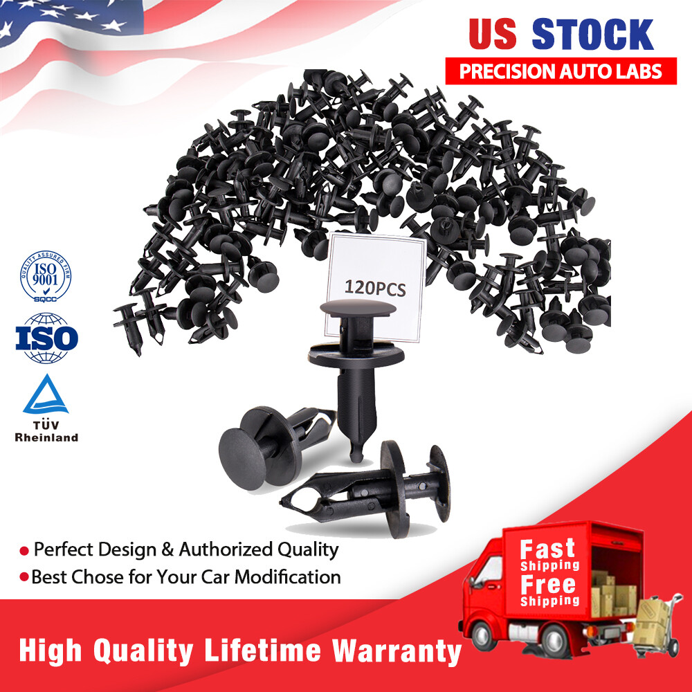 120X8 Hole Plastic Rivets Fastener Push Clips Retainer Clip For Car Auto Fender