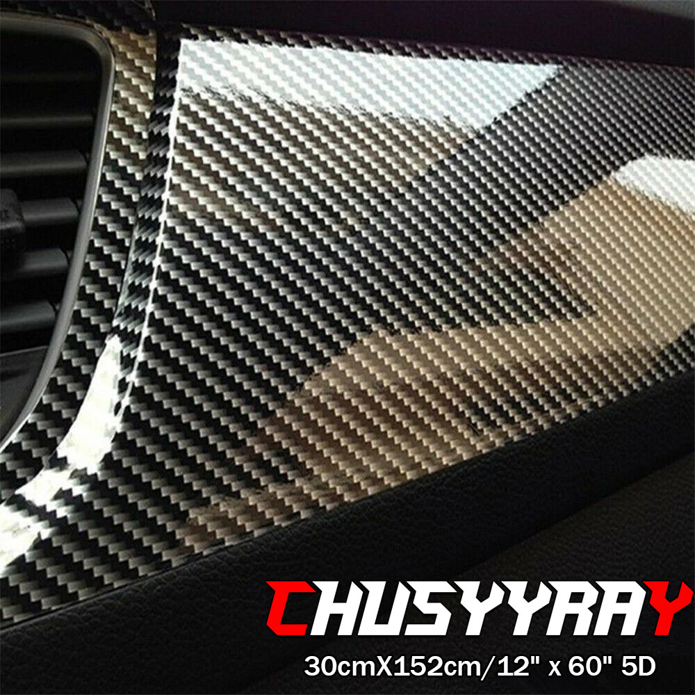 Premium Fibra De Carbono For Car Vinilo Para Autos Carros Negro 30*152 cm 5D