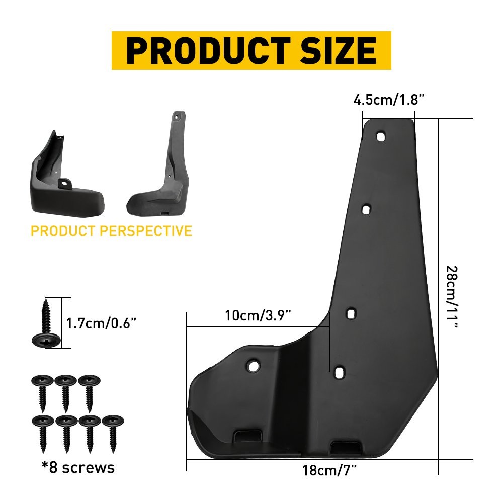 For Gen 10th Hatchback Civic 2017-2021 Splash Guards Mud Flap Car Accessories US