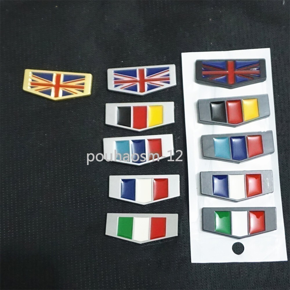 1x USA Flag Cronw Golden Chrome Metal Front Grille Emblem Badge America GT Grand