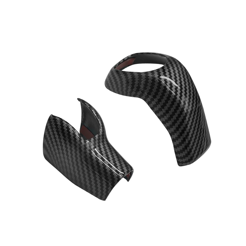Gear Shift Knob Head Cover Trim Carbon Fiber ABS For Volkswagen Passat Polo Plus