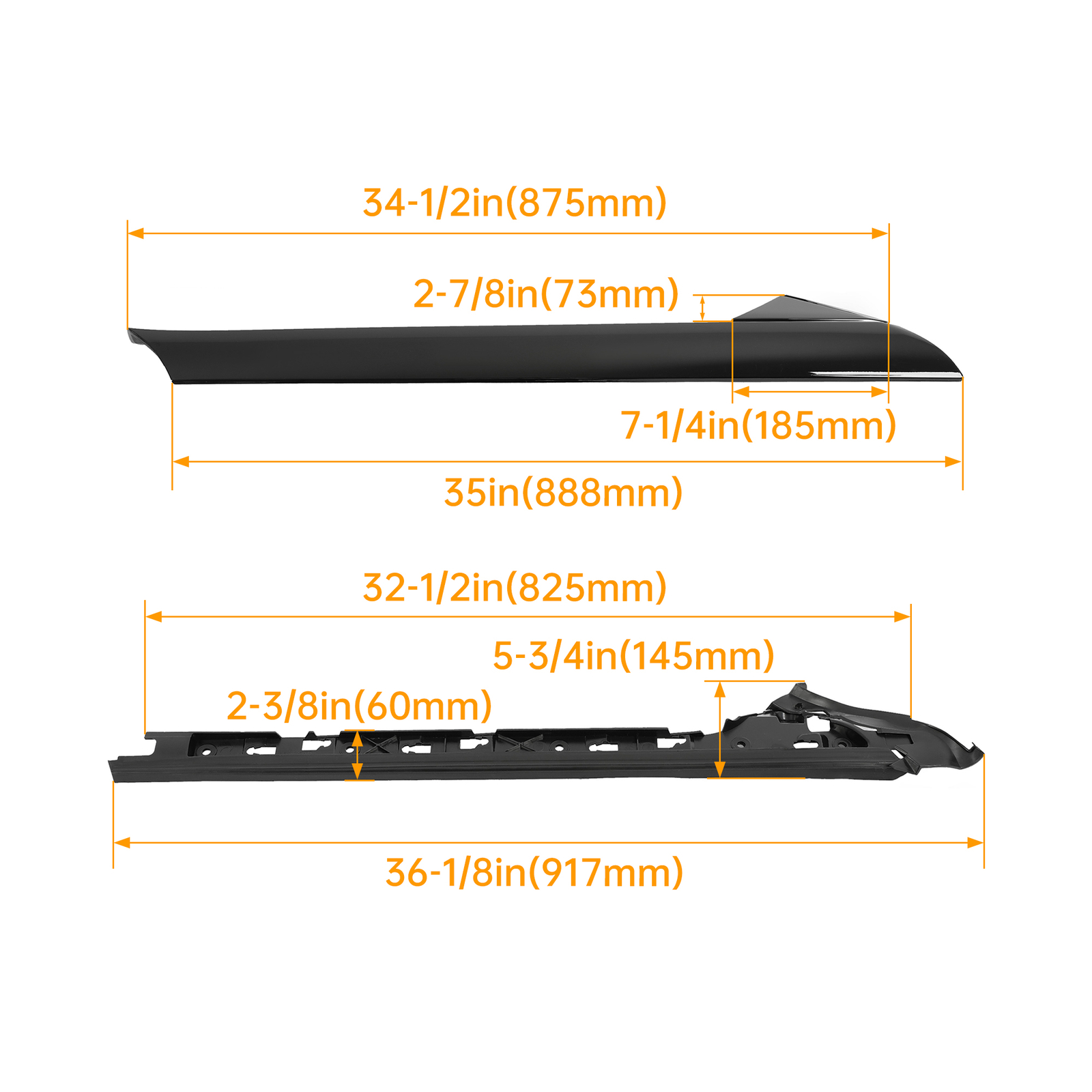 1Pair Left Driver Side For Ford Explorer 11-19 Windshield A-Pillar Molding Trim
