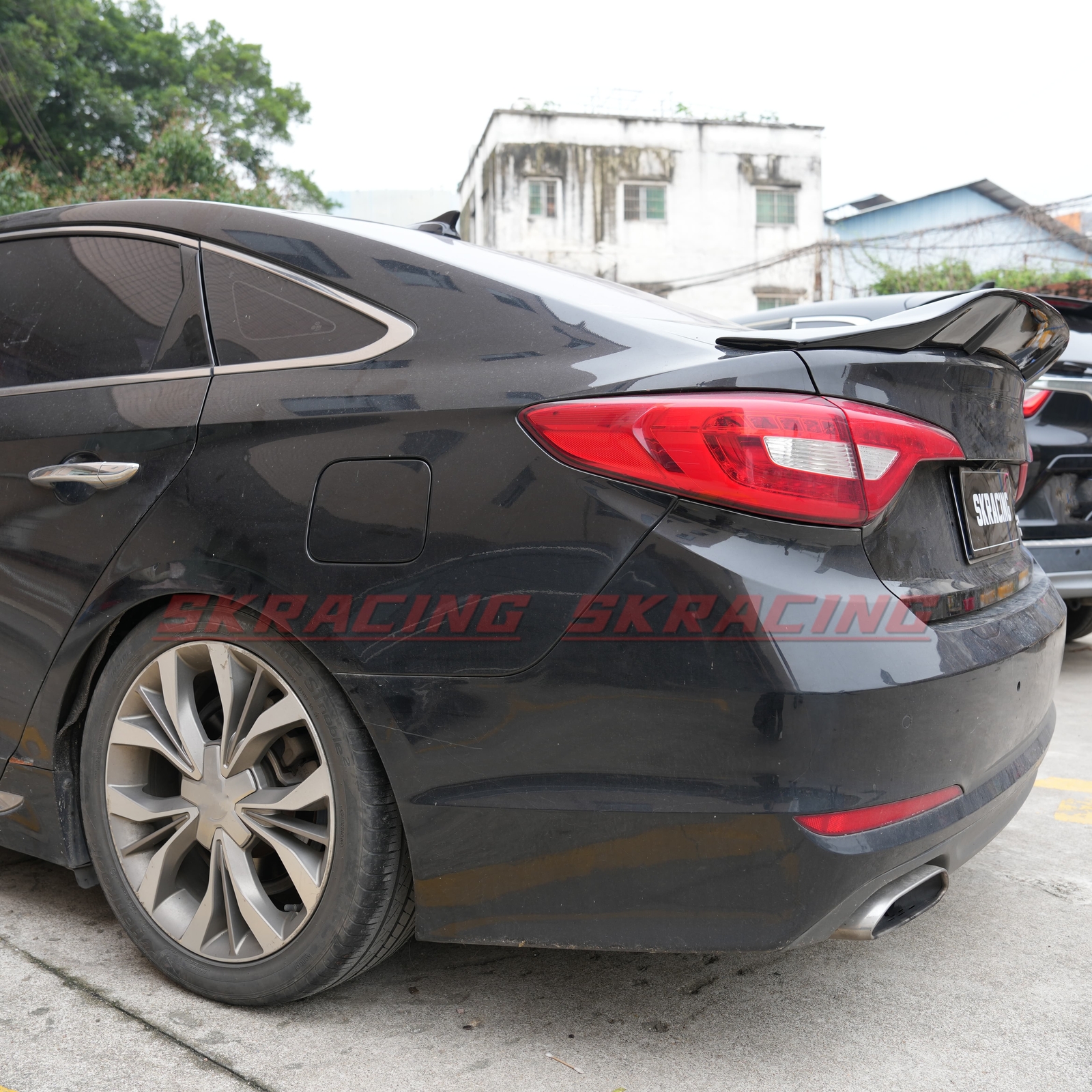 Rear Spoiler Wing Carbon/Forged Carbon/Glossy Black Fit For Hyundai Sonata 15-17