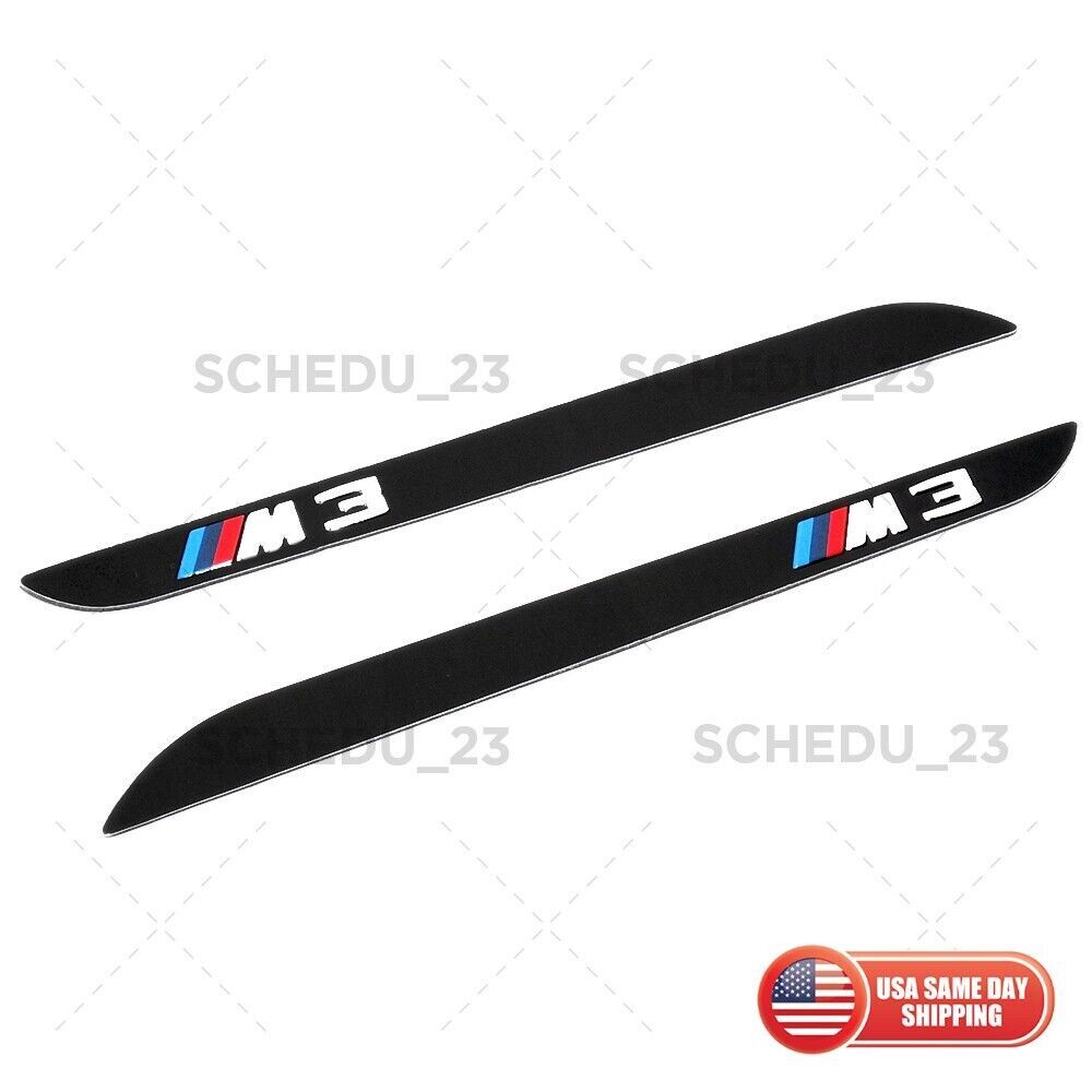 For BMW F80 M3 Side Fender Vent Marker Emblem Nameplate Badge Performance Black