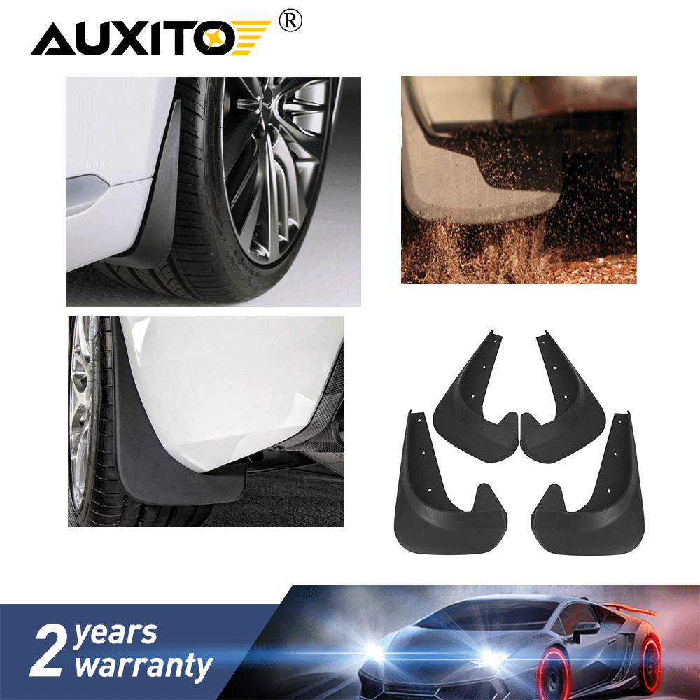 4 pc Universal Car Mud Flaps Splash Guards for Front or Rear (Hardware Included)
