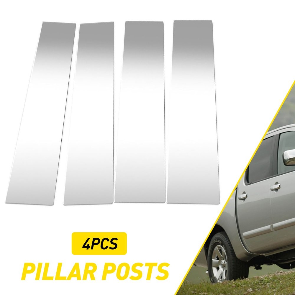 For 2004-2014 Ford F150?Chrome Pillar Post Fits 4pcs Set Door Trim Cover Parts