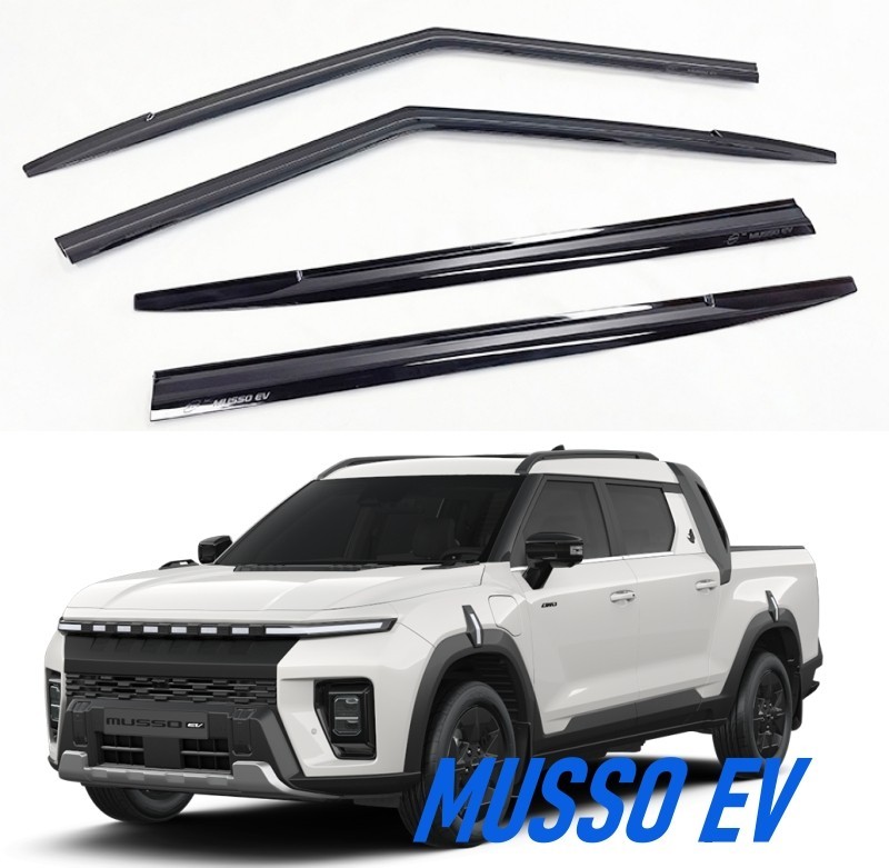 Smoke Window Visor Deflectors 4 p Made in Korea KGM MUSSO EV 2025~ +Express SHIP
