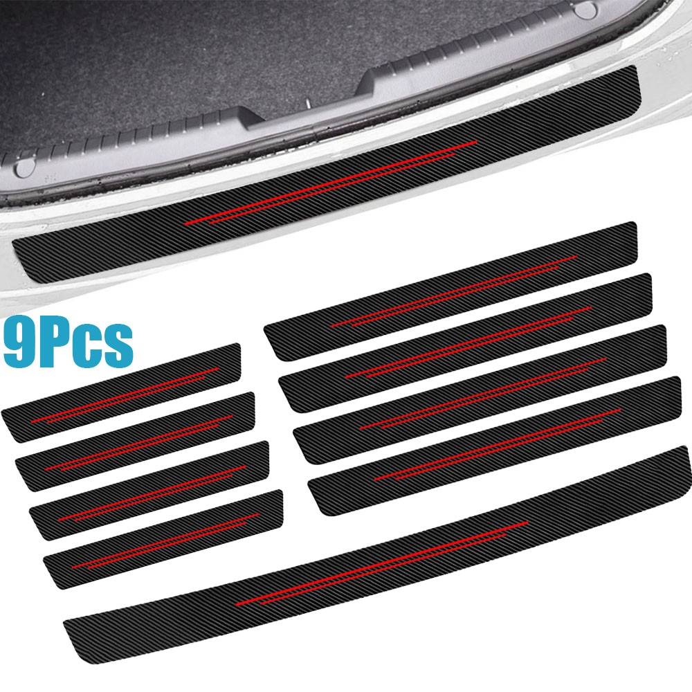9X Door Sill Scuff Cover Plate Protector Trim Sticker For Chevrolet Accessories