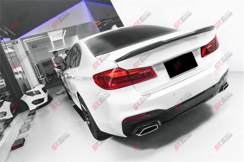 Glossy Black/Carbon Fiber Fits BMW 5 Series M5 520i 530i 540i Rear Spoiler Wing