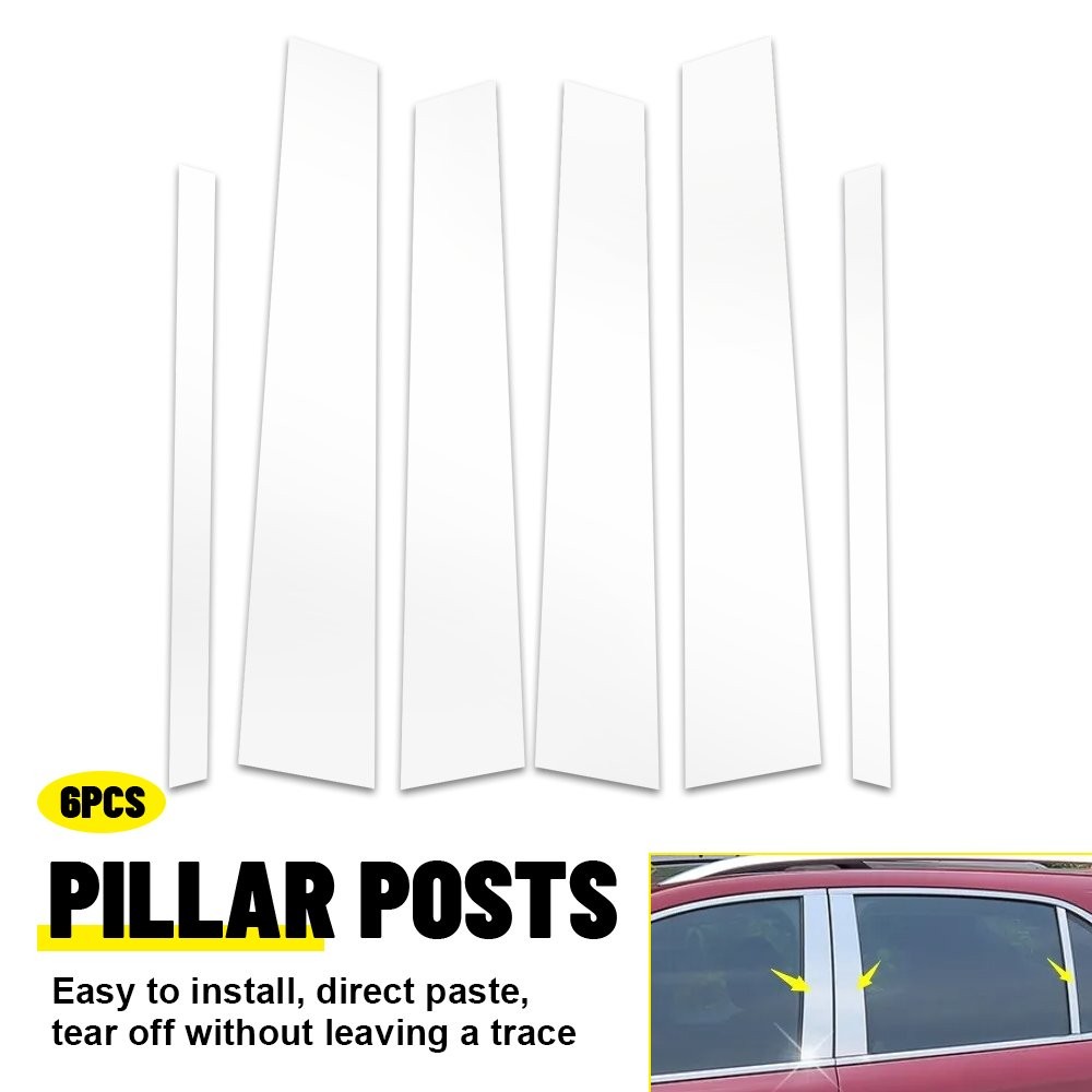 6pcs Chrome Window Pillar Posts Door Trim Cover For Infiniti G35 G37 Sedan 02-13