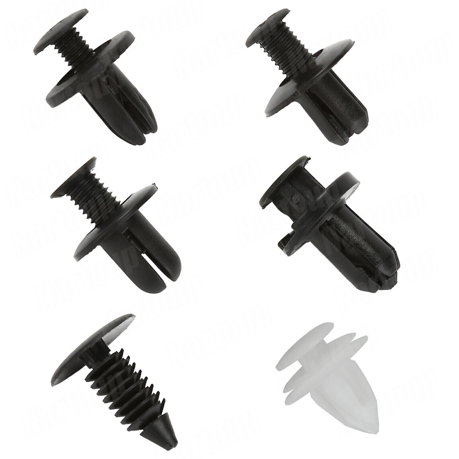 100Pcs Bumper Clips Retainer Auto Car Rivets Fastener Fender-Push Pin Trim +++