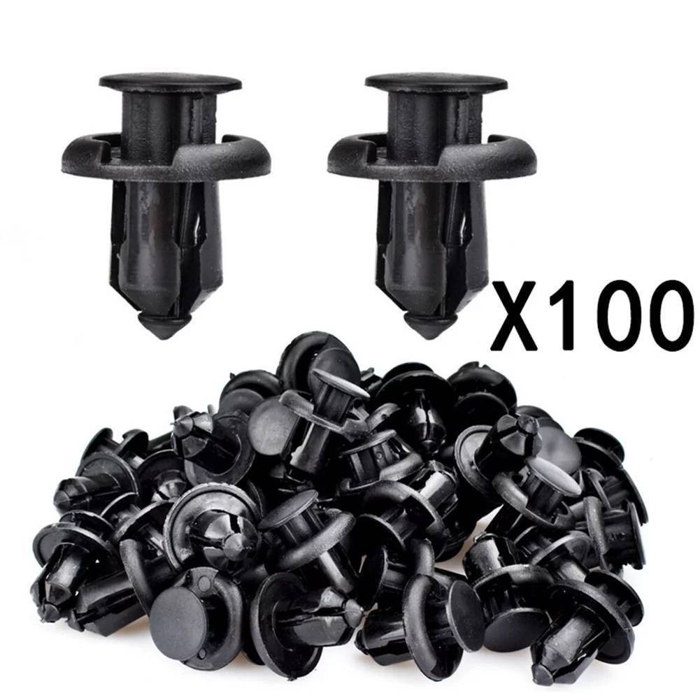 100PCS Bumper Fender Clip Retainer Fastener Rivet Screw For Subaru
