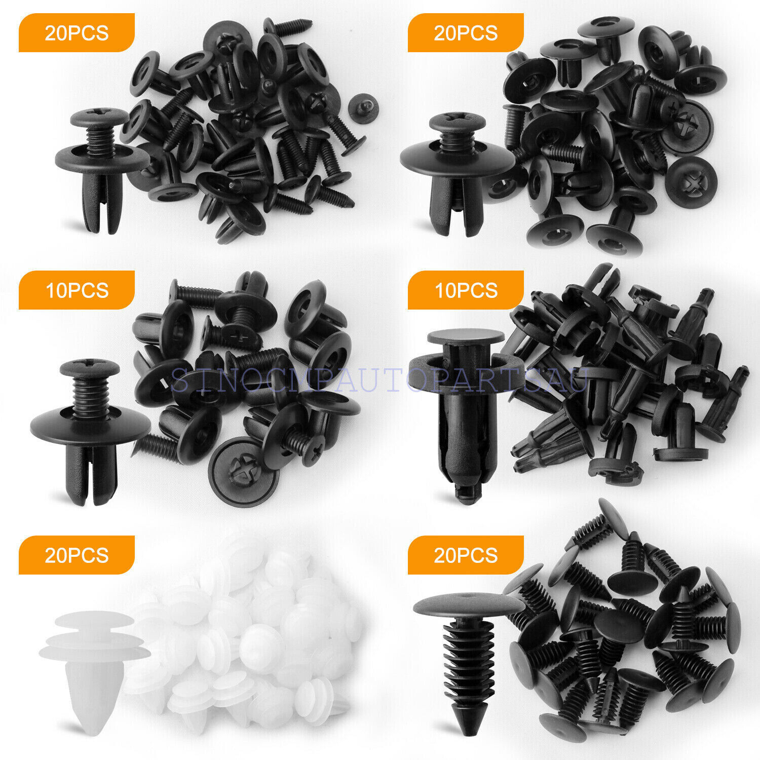 100PC Car Body Plastic Trim Retainer Fastener Clips Push Pin Fender Bumper Tool