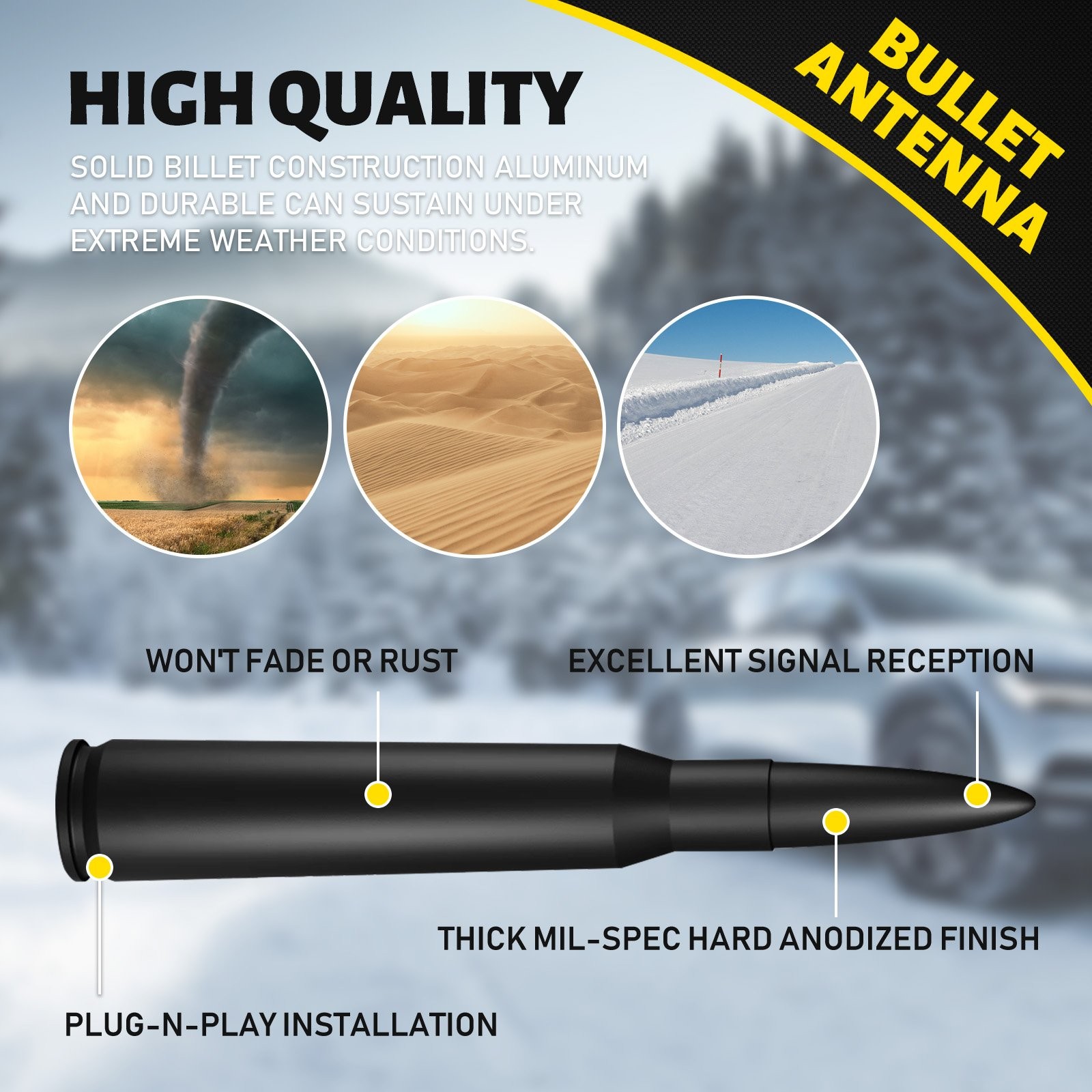 Optional Antenna Car Exterior Accessories For Chevy Silverado 1500/2500/3500 HD
