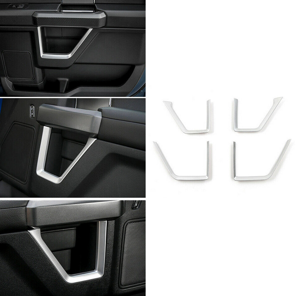 4X Car Inside Interior Door Frame Covers Trim For Ford F150 2015-2019 Sliver ABS