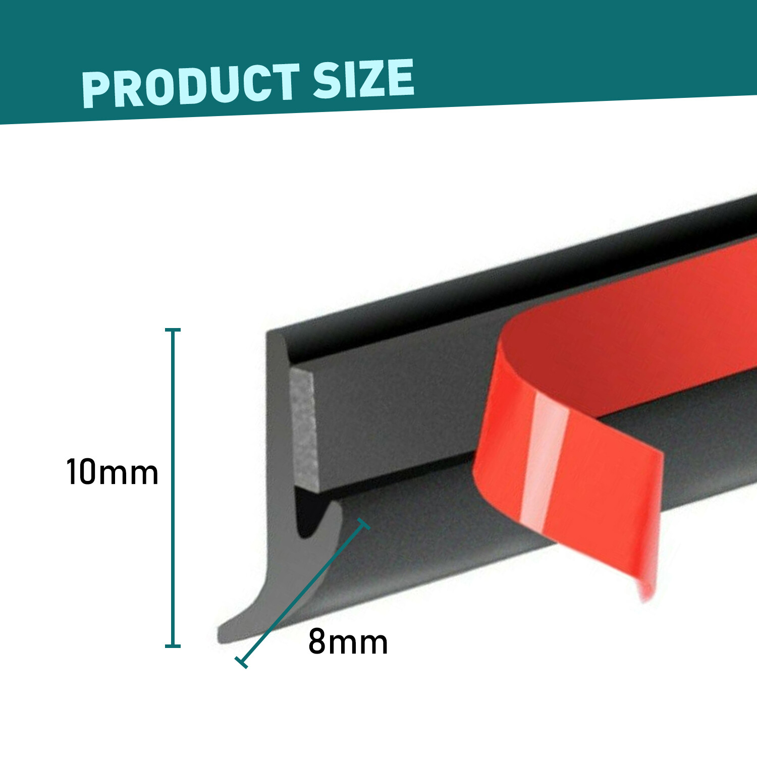 Rubber with Adhesive Double-Sided Tape High-Quality 16FT T-Shape for vehicles