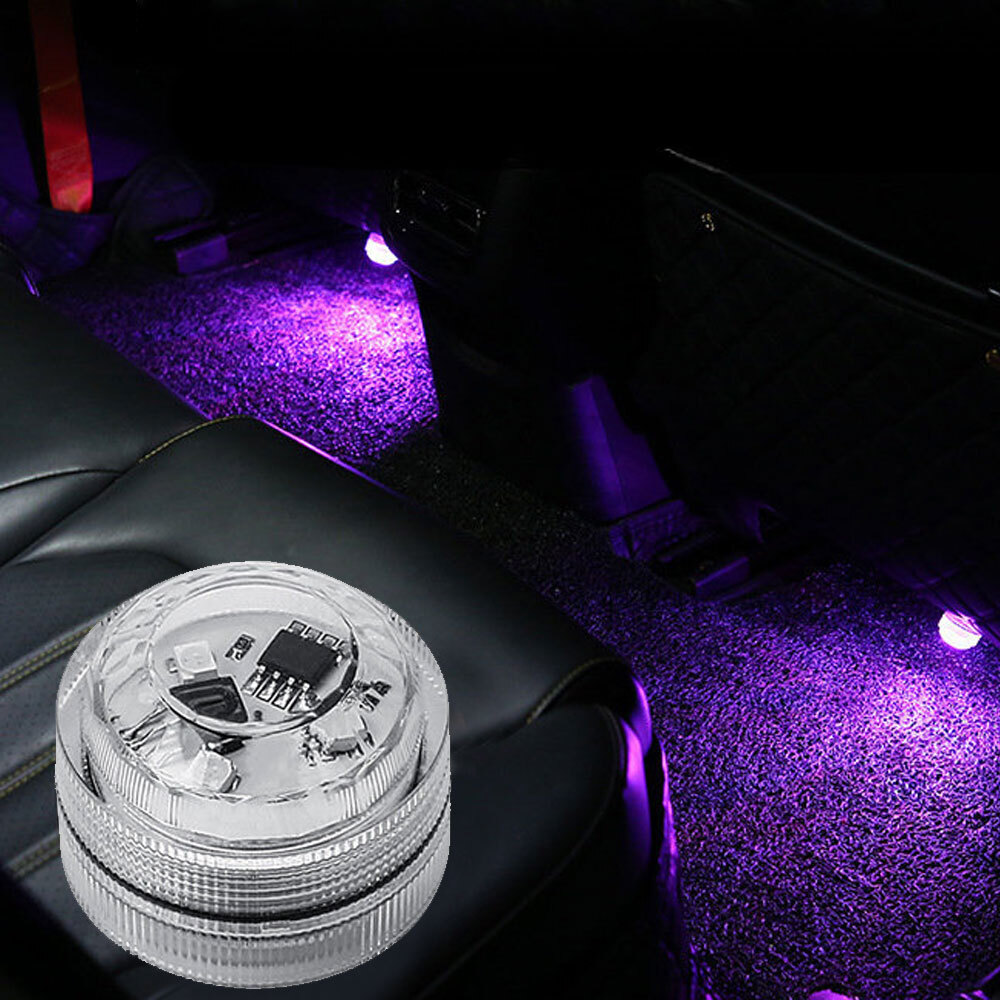 Multicolor Car Interior Accessories Atmosphere LED Light W/ Remote Control Lamp